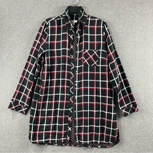 J.Jill Shirt Jacket 100% Cotton Button Up Layering Pocket Detail L